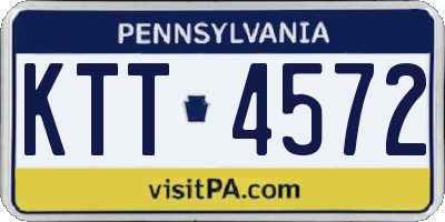 PA license plate KTT4572