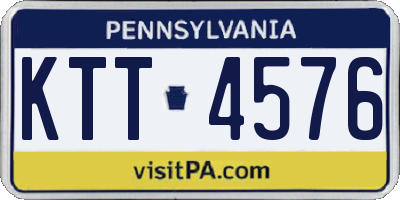 PA license plate KTT4576