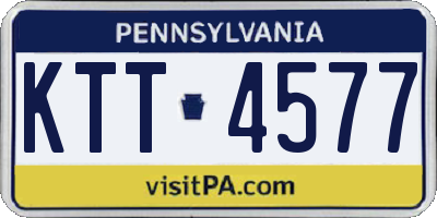PA license plate KTT4577