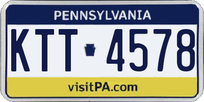 PA license plate KTT4578