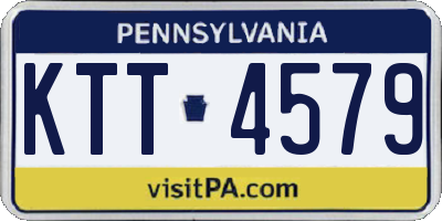 PA license plate KTT4579