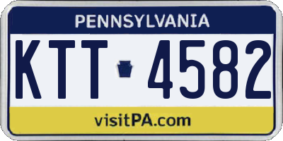 PA license plate KTT4582