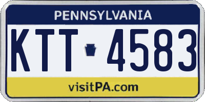PA license plate KTT4583
