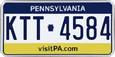 PA license plate KTT4584