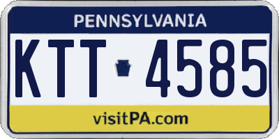 PA license plate KTT4585