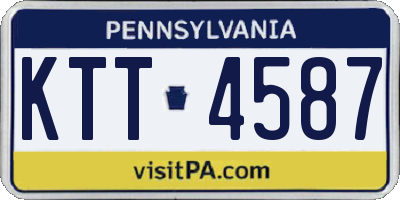 PA license plate KTT4587