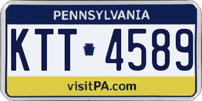 PA license plate KTT4589