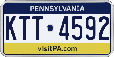 PA license plate KTT4592