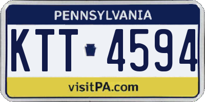 PA license plate KTT4594