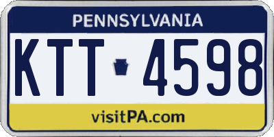 PA license plate KTT4598