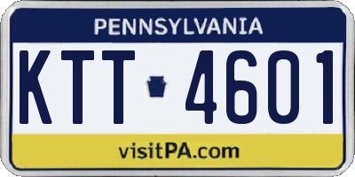 PA license plate KTT4601