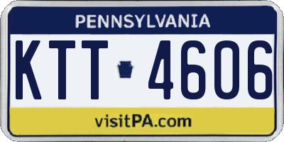 PA license plate KTT4606