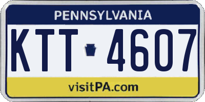 PA license plate KTT4607