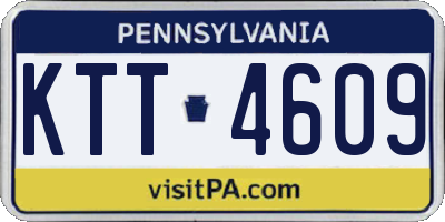 PA license plate KTT4609