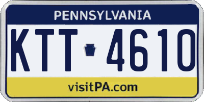 PA license plate KTT4610