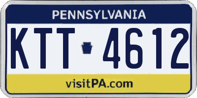 PA license plate KTT4612