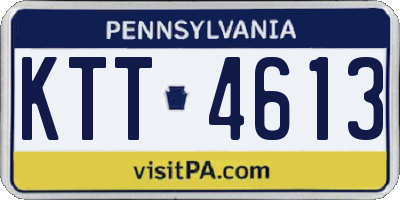 PA license plate KTT4613