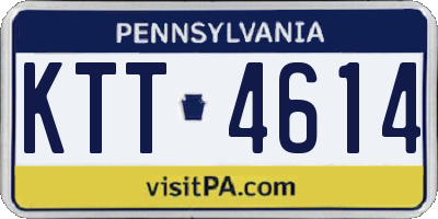 PA license plate KTT4614