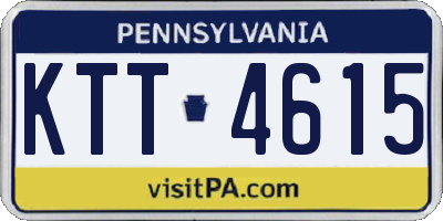PA license plate KTT4615