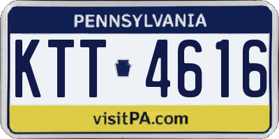 PA license plate KTT4616