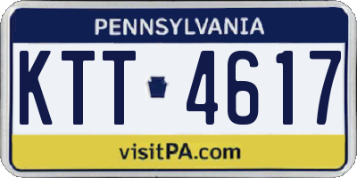 PA license plate KTT4617