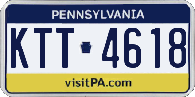 PA license plate KTT4618