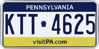 PA license plate KTT4625