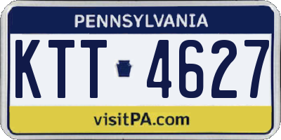 PA license plate KTT4627