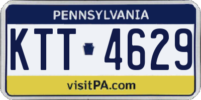 PA license plate KTT4629