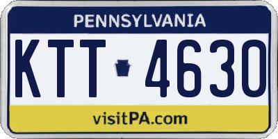 PA license plate KTT4630