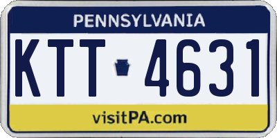 PA license plate KTT4631