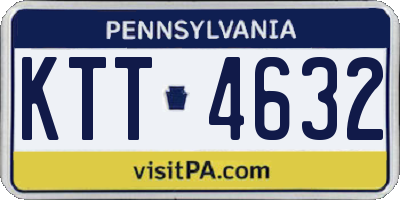 PA license plate KTT4632