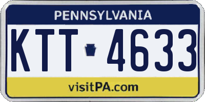 PA license plate KTT4633