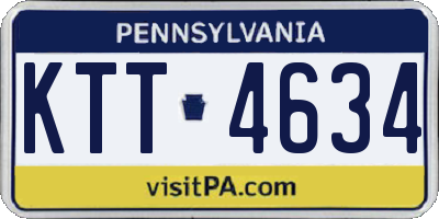 PA license plate KTT4634