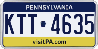 PA license plate KTT4635