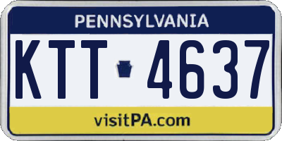 PA license plate KTT4637
