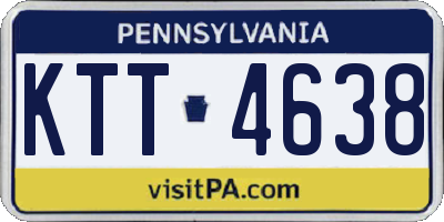 PA license plate KTT4638