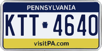 PA license plate KTT4640
