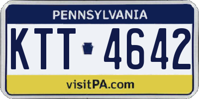 PA license plate KTT4642