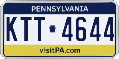 PA license plate KTT4644