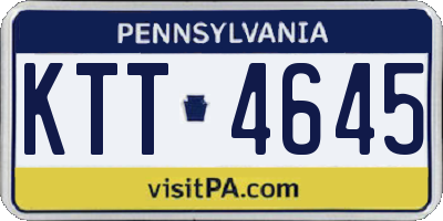 PA license plate KTT4645