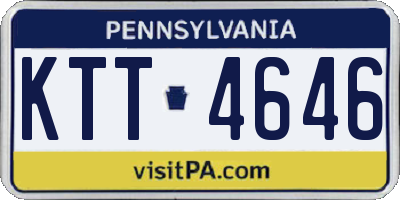 PA license plate KTT4646