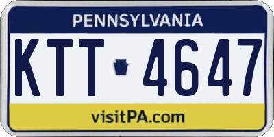 PA license plate KTT4647