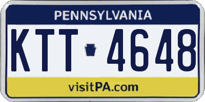 PA license plate KTT4648