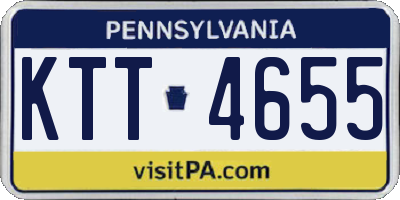 PA license plate KTT4655