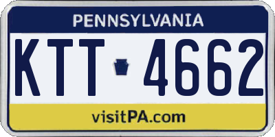 PA license plate KTT4662