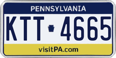 PA license plate KTT4665