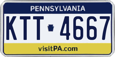 PA license plate KTT4667