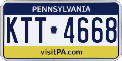 PA license plate KTT4668