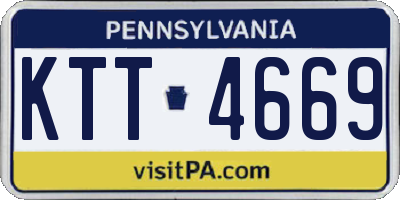PA license plate KTT4669